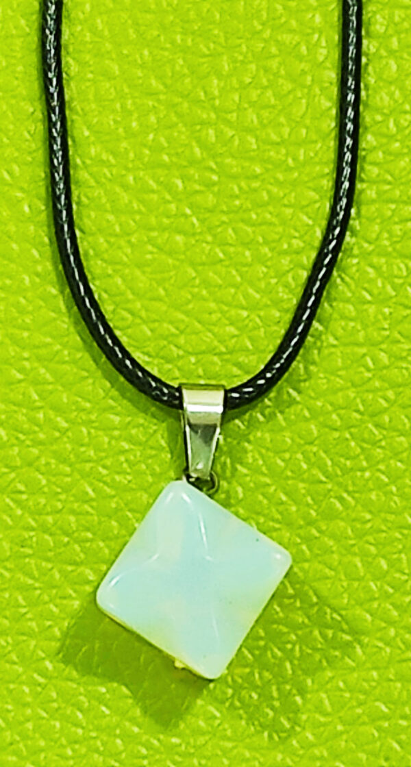 PN2249-3d Six-pointed Star Opalite Merkaba Star Necklace - Image 6