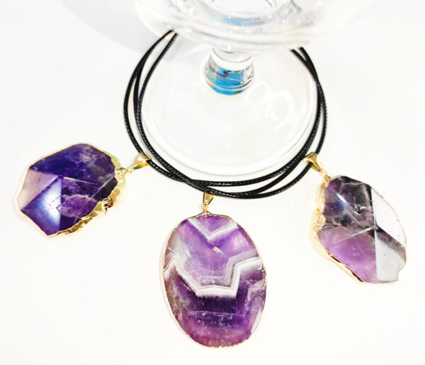 PN2258-Creative Fancy Amethyst Pyramid Necklace - Image 6