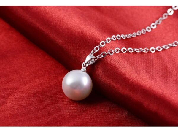 silver color bride simulated pearl Jewelry set for Women for Wedding bride Necklace pendant drop earring gifts - Image 5