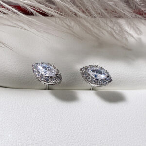 New Luxury Marquise Stud Earring Women Anniversary Gift Jewelry
