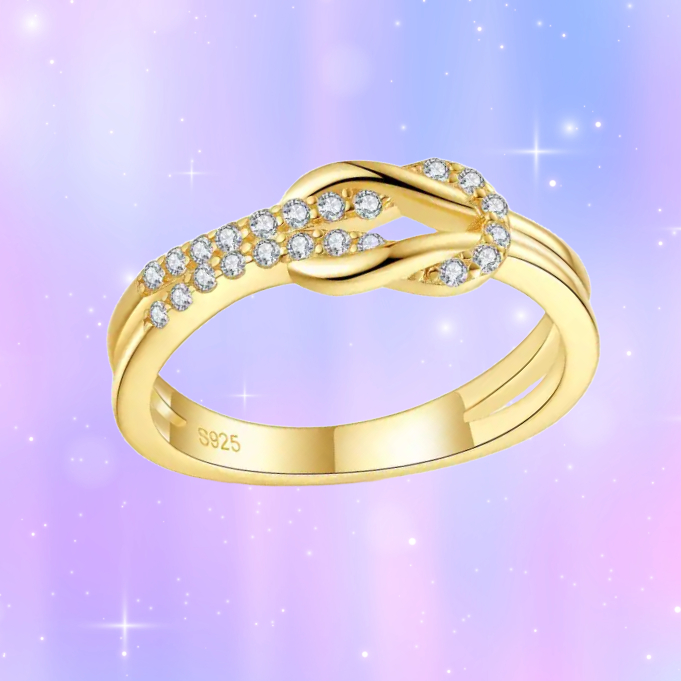 Unique Design 4A Zirconia Decoration 14K Gold Plated 925 Sterling Silver Ring - Image 3