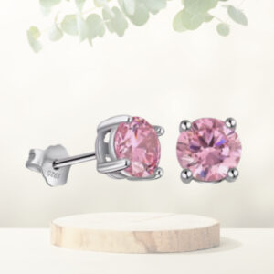 Pameer Store Korean October Birthstone 925 Sterling Silver Zirconia Crystal Studs Earring