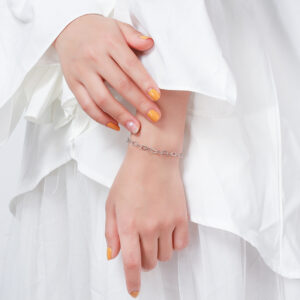 Pameer Store Italian 925 Sterling Silver Love Heart Loop Link Chain Bracelet