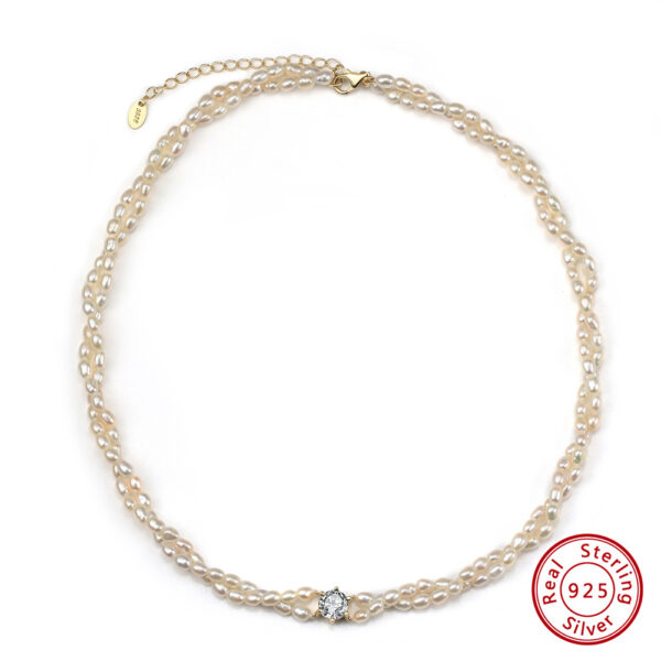 Pameer Store Vintage Twisted Irregular Baroque Cultured Freshwater Pearl Beaded Choker Necklace - Image 8