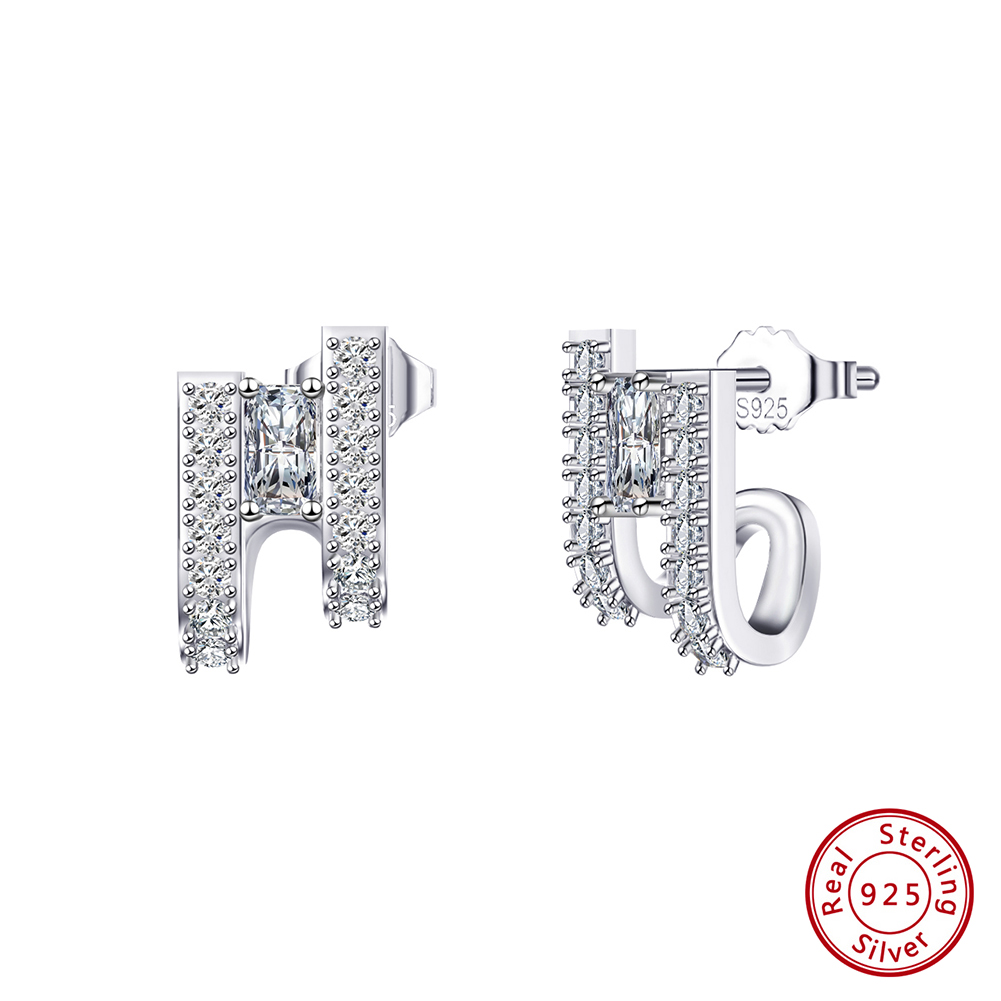 Pameer Store Simple Minimalist Design 925 Sterling Silver Stud Earrings - Image 7