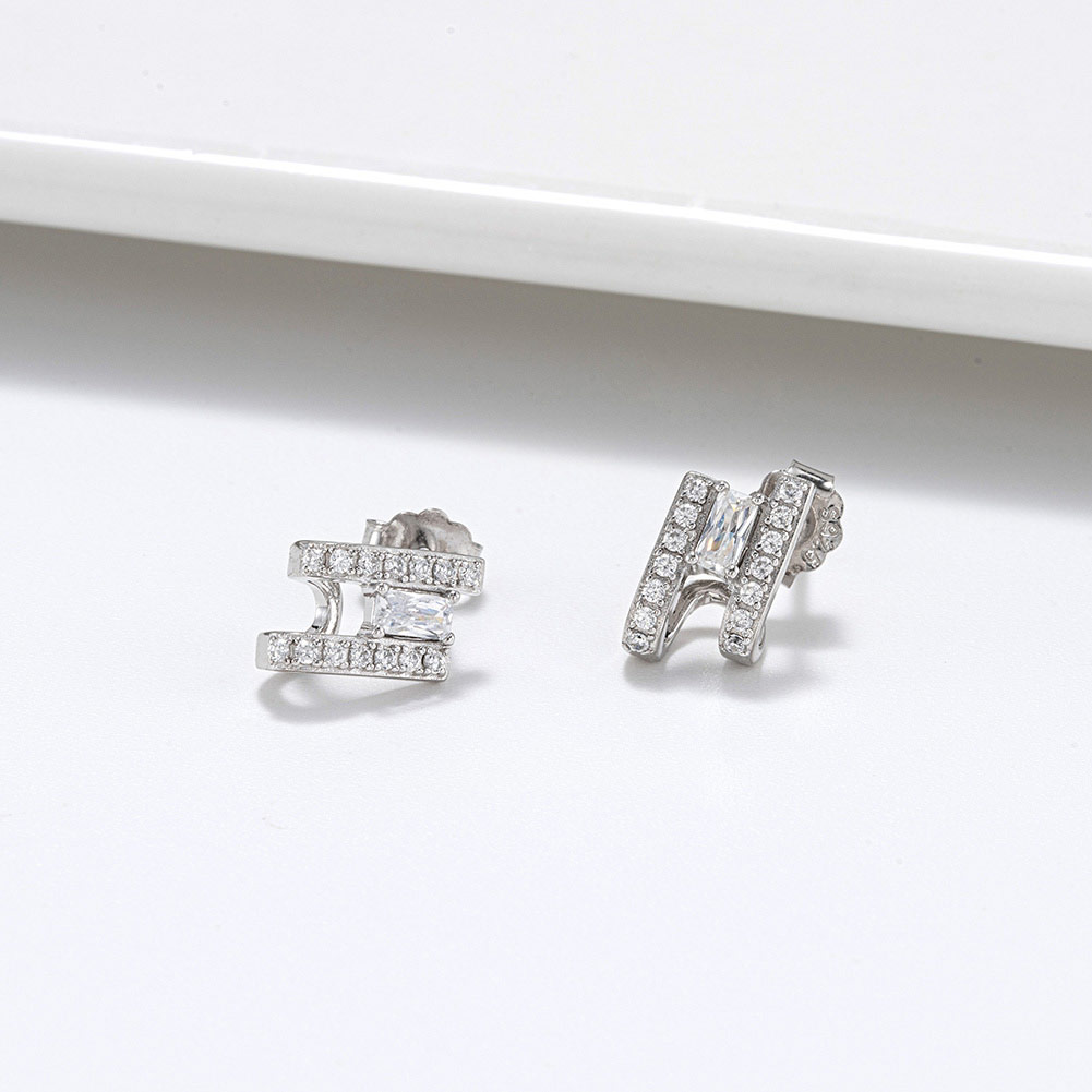 Pameer Store Simple Minimalist Design 925 Sterling Silver Stud Earrings - Image 6