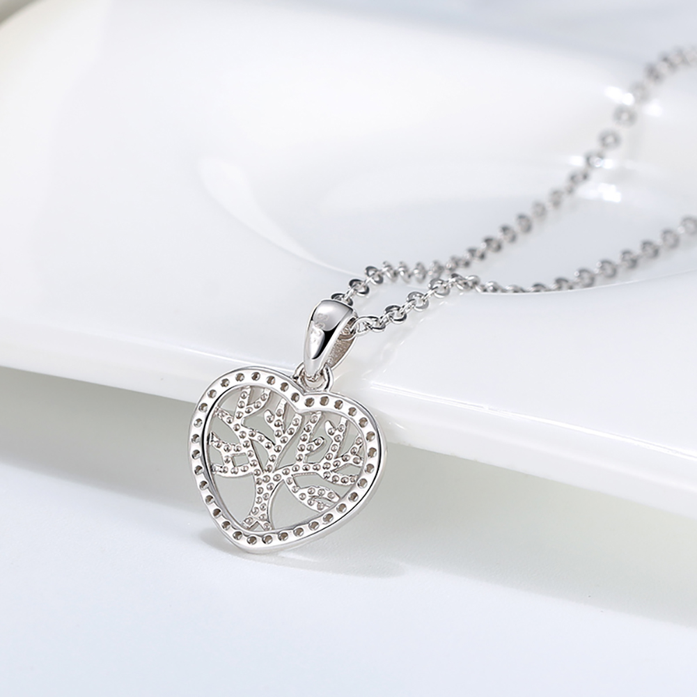 Pameer Store 925 Sterling Silver Tree Of Life Heart Necklace - Image 6