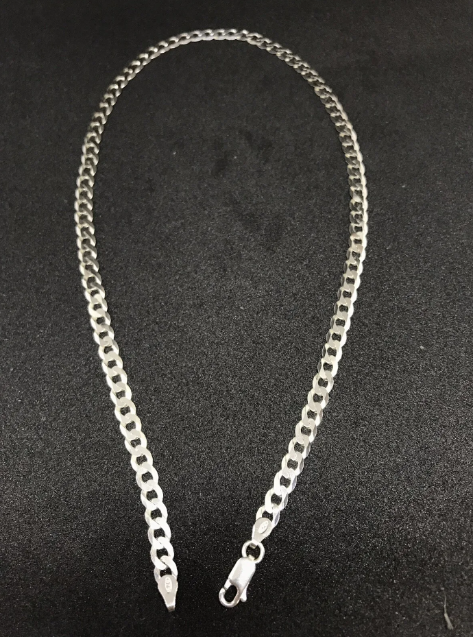 Solid 925 Italian Sterling Silver 5mm Diamond-Cut Cuban Link Curb Chain Necklace-22 - Image 5