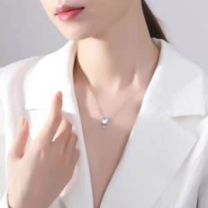 Pameer Store Natural Mother of Pearl Seashell Designer Pendant 925 Sterling Silver Necklace