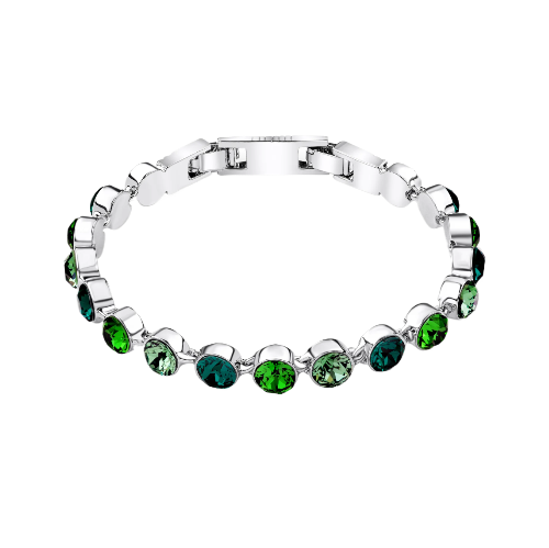 Sparkling Cubic Zirconia Silver Filled Chain Link Bezel Setting Round Tennis Bracelet - Image 2